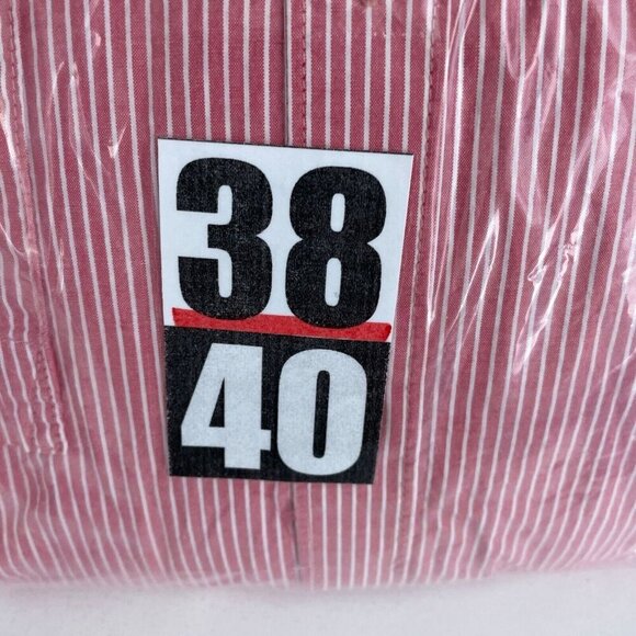 Lands End Womens Red & White Striped Cotton Button-UpShirt Size L 3840 - Picture 7 of 8